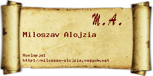 Miloszav Alojzia névjegykártya